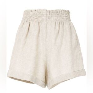 Reformation Nashville linen Shorts, natural